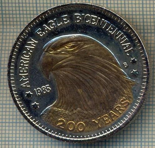 ATAM2001 MEDALIE 367 - AMERICAN EAGLE BICENTENNIAL 1985 -200 YEARS -DOUBLE EAGLE COMEMORATIVE -STATELE UNITE ALE AMERICII - starea care se vede