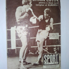 Revista SPORT Nr. 6 / 1975 Simion Cutov, campion al Europei - Dudu Georgescu BOX