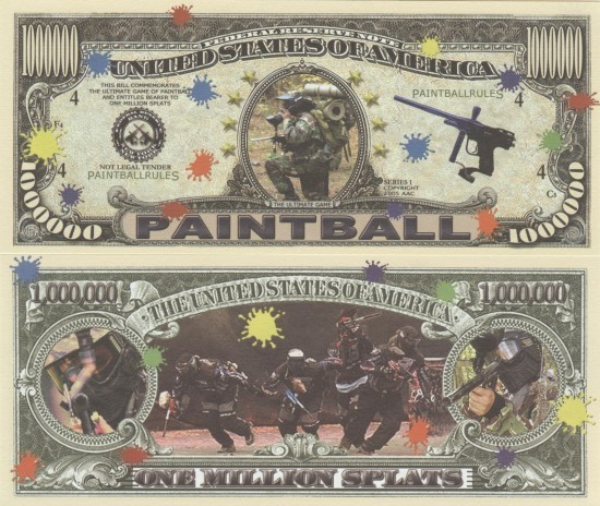 USA 1 Million Dollars Paintball UNC