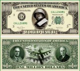 USA 1 Million Dollars II Razboi Mondial UNC