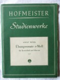 HOFMEISTER STUDIENWERKE: &quot;Ubungssonate e-Moll fur Kontrabas und Klavier op.6&quot;