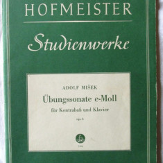 HOFMEISTER STUDIENWERKE: "Ubungssonate e-Moll fur Kontrabas und Klavier op.6"