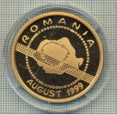 ATAM2001 MEDALIE 372 -ROMANIA -TOTAL ECLIPSE(ECLIPSA TOTALA DE SOARE) 1999- ATENEUL ROMAN BUCURESTI - IN CASETA PLASTIC-starea care se vede foto