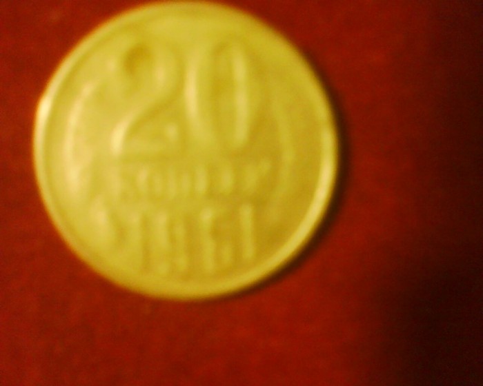 Moneda de 20 copeice din anul 1961, stare buna