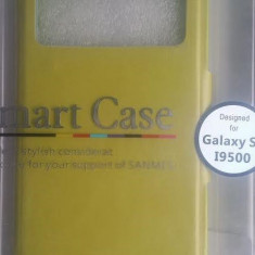 Husa flip Smart Samsung Galaxy S4 + folie ecran si cablu date cadou