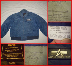 Jacheta / Geaca Alpha Industries CWU 45P Flight Jacket - Bomber original ultras casual sport : foto