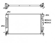 Radiator racire apa Opel Vectra B (09.95-04.02) ITN cod 01-2244OL foto