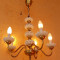 foarte rare vechi candelabru.5 bec K.