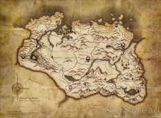 Poster Map of Skyrim foto