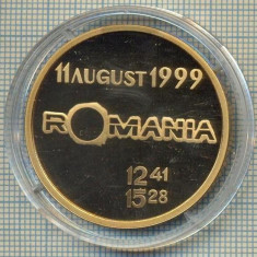 ATAM2001 MEDALIE 371 - ECLIPSA TOTALA DE SOARE -ROMANIA -11 AUGUST 1999 - 12,41-15,28 - IN CASETA PLASTIC-starea care se vede