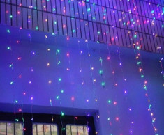 Instalatii de Craciun Perdea Prelungibila 240 LEDuri Multicolore 3x1.5m foto