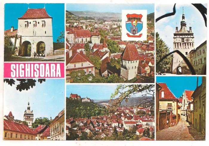 #carte postala(ilustrata)-SIGHISOARA -colaj