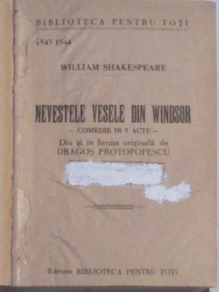 6 CARTI CU PIESE DE TEATRU COLEGATE : Nevestele vesele din Windsor, O  scrisoare pierduta, Torquemada, Cinel-Cinel, Tartuffe, Jucatorii de carti,  Alta editura, Vasile Alecsandri | Okazii.ro