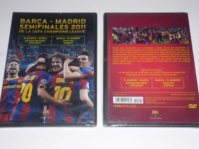 DVD fotbal-semifinala Champions League 2011REAL MADRID-FC BARCELONA(tur, retur)