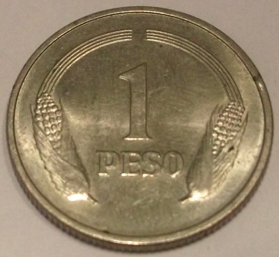 G5. COLUMBIA 1 PESO 1978, Copper-Nickel, 25.3 mm, Simon Bolivar AUNC ** foto