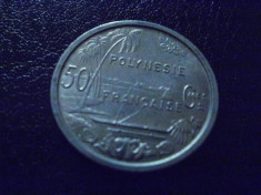 POLINEZIA FRANCEZA 50 CENTIMES 1965 FRUMOASA foto