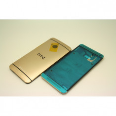 Carcasa Htc One M7 gold foto