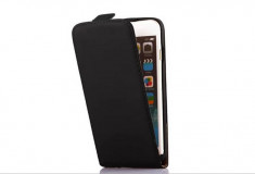 Husa toc negru iPhone 5 + folie protectie si cablu date cadou foto