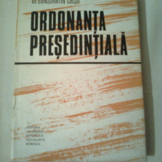 ORDONANTA PRESEDINTIALA ~ Dr. CONSTANTIN CRISU