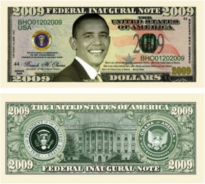 USA 2009 Dollars Obama Inaugurare UNC foto