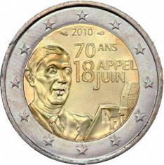 FRANTA moneda 2 euro comemorativa 2010 - UNC foto