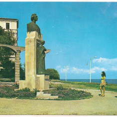 #carte postala(ilustrata)-CONSTANTA -Statuia lui M. Eminescu