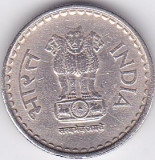 Moneda India 5 Rupii 1999 - KM#154 XF, Asia