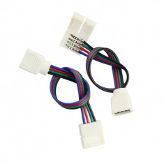 CONECTOR - CONECTOR CU FIR BANDA LED RGB 4 PINI 10MM 5050 PCB FPC foto