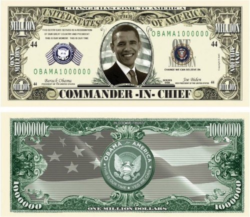 USA 1 Million Dollars Obama Commander UNC