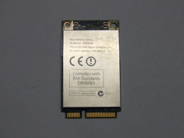 Placa de retea wireless Apple MacBook A1181 AR5BXB6 Placa de retea wireless Apple MacBook A1181 AR5BXB6