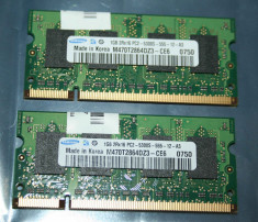 KIT MEMORII RAM 2GB (2X1 GB) DDR2|667MHz|PC2 Notebook |TESTATE|GARANTIE 6 LUNI| foto