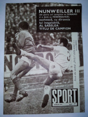 Revista SPORT Nr. 7 / 1971 Articol : CFR Cluj un loc sub soare BOX foto