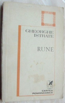 GHEORGHE ISTRATE - RUNE (VERSURI, 1980) [ANTOLOGIE SERIA HYPERION - postfatator CORNEL MIHAI IONESCU] foto