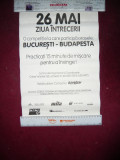 Afis - Intrecere Bucuresti -Budapesta- 15 minute Miscare in fiecare zi