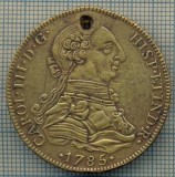 ATAM2001 MEDALIE 492 - RECLAMA UNEI FIRME SPANIOLE , TOLEDO -ELECTRODO -FOLOSIND REPLICA O FATA DE MONEDA CAROL III 1785 -starea care se vede