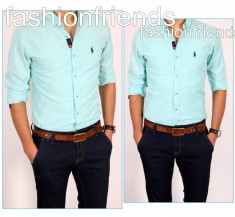 Camasa POLO RALPH LAUREN verde - camasa barbati - camasa slim fit - cod 3208 foto