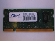 Memorie laptop ASint 1GB PC2 6400 DDR2 SODIMM 800MHz SSY2128M8-JGE3B foto