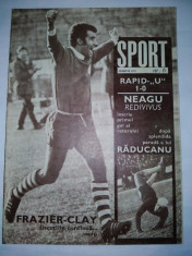 Revista SPORT Nr. 6 / 1971 Articol : U Cluj - eterna poveste BOX foto