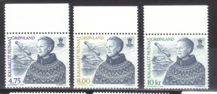 GROENLANDA 2000, Fauna - Pasari, serie completa neuzata, MNH