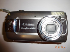 Aparat Foto Digital Canon A470 Grey cu Defect + Card SD Panasonic 1 Gb foto