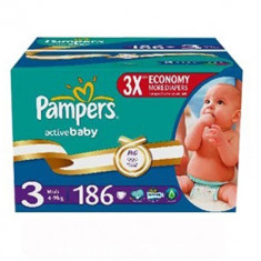 Scutece Pampers Active Baby 3 Midi Mega Box Pack 186 buc foto