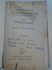 DICTIONNAIRE DE POCHE DES LANGUES FRANCAISE ET ALLEMANDE ( DICTIONAR FRANCEZ-GERMAN si GERMAN-ROMAN ) foto