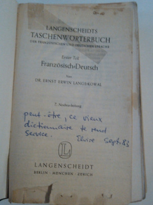 DICTIONNAIRE DE POCHE DES LANGUES FRANCAISE ET ALLEMANDE ( DICTIONAR FRANCEZ-GERMAN si GERMAN-ROMAN ) foto