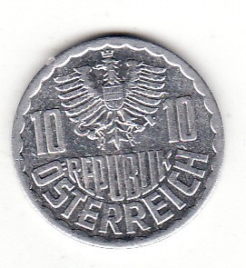 Austria 10 groschen 1993 foto