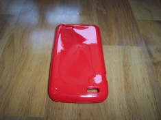 Husa silicon rosie pentru telefon HTC One V foto