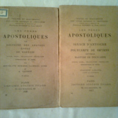 LES PERES APOSTOLIQUES ( PARINTII APOSTOLICI ) ~ HIPPOLYTE HEMMER / GABRIEL OGER / A.LAURENT ( 3 volume in 2 carti - complet ) - EXTREM DE RARE