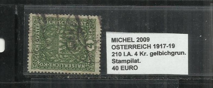 AUSTRIA 1917-19 - 210 l.A. 4Kr.