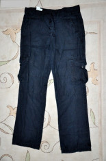 Pantaloni de in bleumarin, de vara, marca Bentton, marimea 48 foto