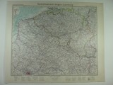 HARTA VECHE - NORDUL FRANTEI - BELGIA - LUXEMBURG -STIELERS HAND ATLAS -1928/9