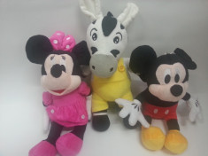 MICKEY MOUSE , MINIE MOUSE si Zebra Zu DIN CLUB HOUSE MICKEY DISPONIBILE IN VARIANTA MEDIE 30 CM foto